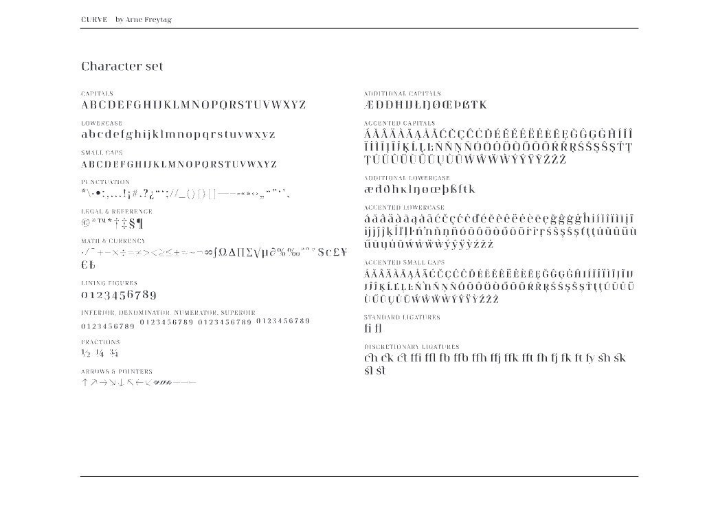 Curve 优雅新古典衬线字体家族